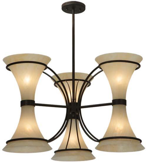 2nd Ave Lighting Pendants Classic Rust / Sahara Taupe Idalight / Glass Fabric Idalight Chronos Pendant By 2nd Ave Lighting 129534