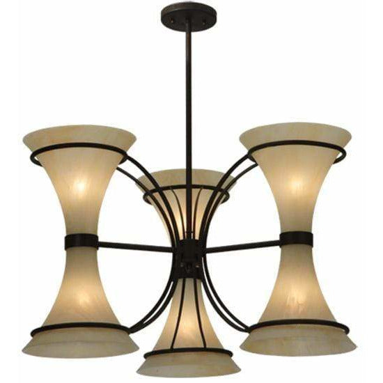 2nd Ave Lighting Pendants Classic Rust / Sahara Taupe Idalight / Glass Fabric Idalight Chronos Pendant By 2nd Ave Lighting 129534