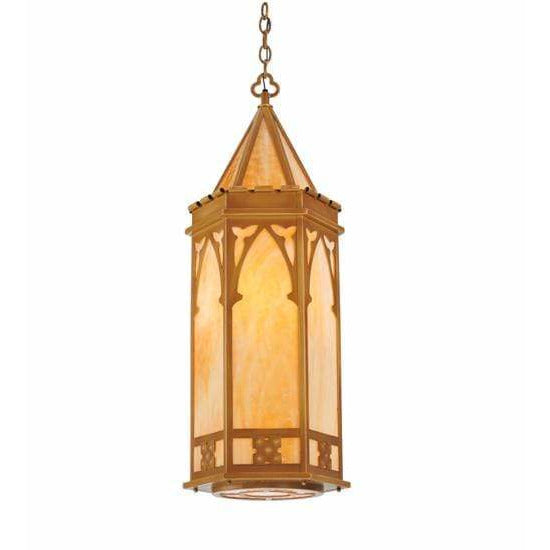 2nd Ave Lighting Pendants Sahara Gold / Beige Art Glass / Glass Fabric Idalight Church Pendant By 2nd Ave Lighting 99690
