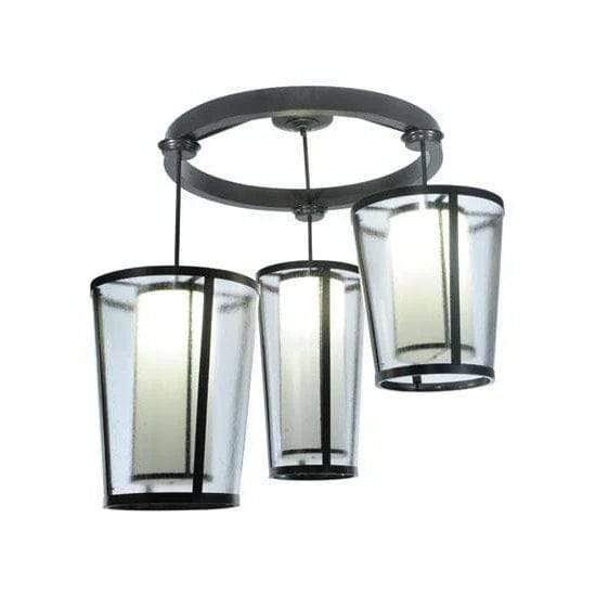 2nd Ave Lighting Pendants Timeless Bronze / White Clear / Glass Fabric Idalight Cilindro Pendant By 2nd Ave Lighting 128480