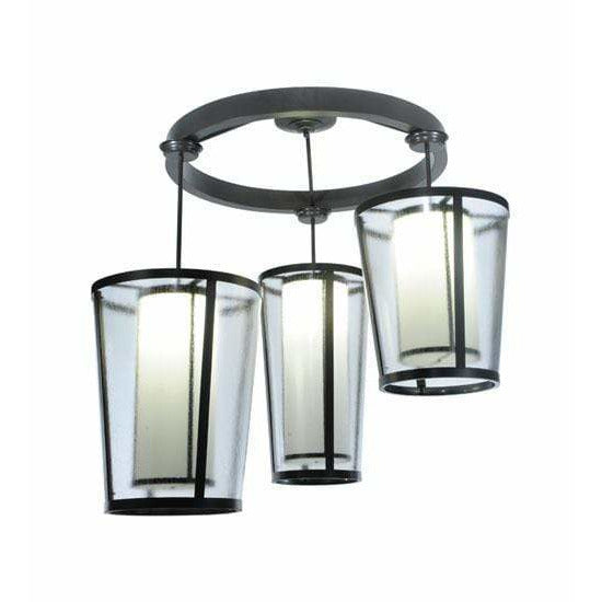 2nd Ave Lighting Pendants Timeless Bronze / White Clear / Glass Fabric Idalight Cilindro Pendant By 2nd Ave Lighting 128480