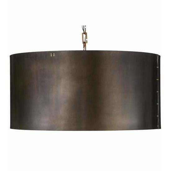 2nd Ave Lighting Pendants Craftsman Brown & Brushed Brass / Glass Fabric Idalight Cilindro Pendant By 2nd Ave Lighting 153356