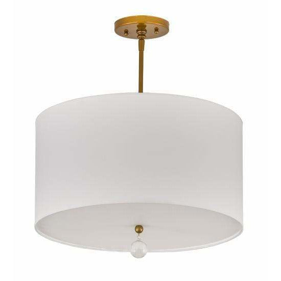 2nd Ave Lighting Pendants Brass / #62 White Hardbacked / Glass Fabric Idalight Cilindro Pendant By 2nd Ave Lighting 187097
