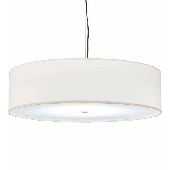 2nd Ave Lighting Pendants Brushed Nickel / White Linen/Statuario / Fabric/Acrylic Cilindro Pendant By 2nd Ave Lighting 202611