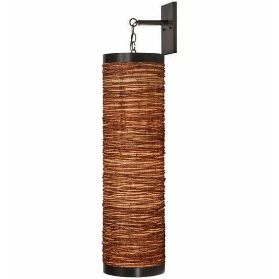 2nd Ave Lighting One Light Timeless Bronze / Natural Jute / Glass Fabric Idalight Cilindro One Light By 2nd Ave Lighting 151474