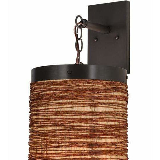 2nd Ave Lighting One Light Timeless Bronze / Natural Jute / Glass Fabric Idalight Cilindro One Light By 2nd Ave Lighting 151474