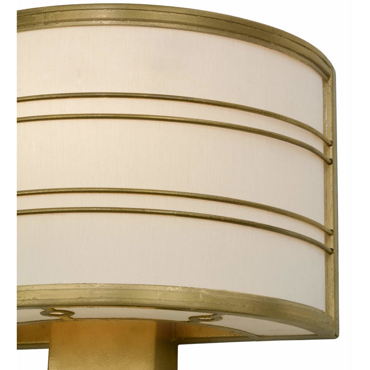 2nd Ave Lighting One Light Gold Leaf / White Linen Textrene / Glass Fabric Idalight Cilindro One Light By 2nd Ave Lighting 152098