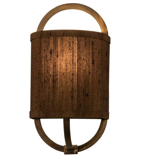 2nd Ave Lighting One Light Antique Copper / Cocoa Textrene / Glass Fabric Idalight Cilindro One Light By 2nd Ave Lighting 154055