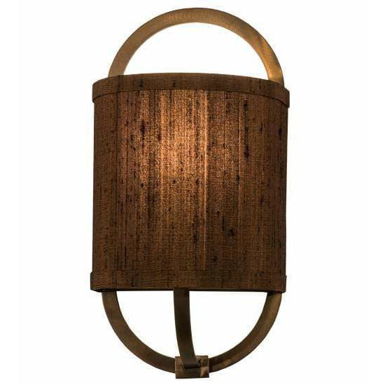 2nd Ave Lighting One Light Antique Copper / Cocoa Textrene / Glass Fabric Idalight Cilindro One Light By 2nd Ave Lighting 154055
