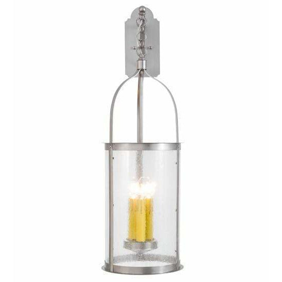 2nd Ave Lighting One Light Nickel / Clear Seeded Glass / Glass Fabric Idalight Cilindro One Light By 2nd Ave Lighting 175567