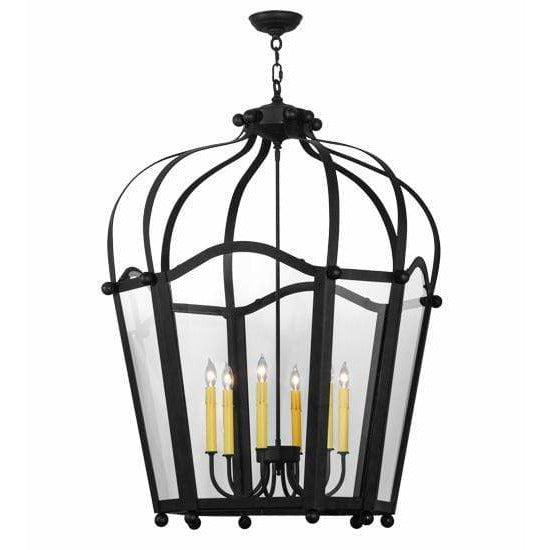 2nd Ave Lighting Pendants Antique Iron Gate / Clear Seeded Glass Citadel Pendant By 2nd Ave Lighting 115185