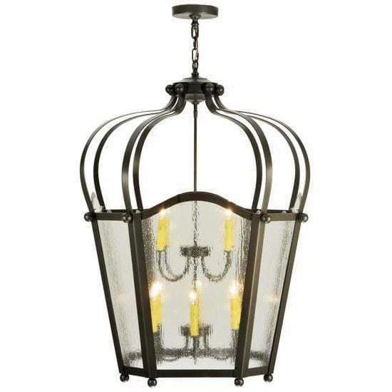 2nd Ave Lighting Pendants Timeless Bronze / Clear Seeded Glass / Glass Fabric Idalight Citadel Pendant By 2nd Ave Lighting 121582