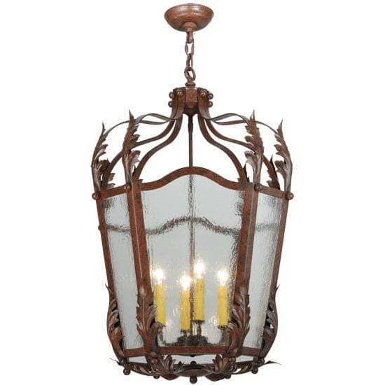 2nd Ave Lighting Pendants Rusty Nail / Clear Seeded Glass / Glass Fabric Idalight Citadel Pendant By 2nd Ave Lighting 138822