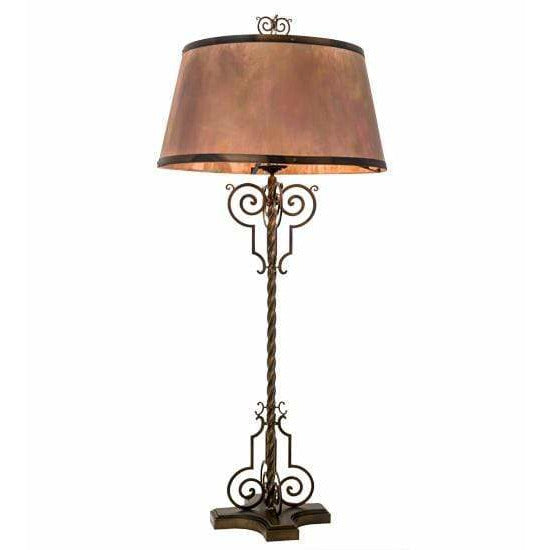 2nd Ave Lighting Lamps Light Burnished Antique Copper / Vintage Copper / Glass Fabric Idalight Clarice Lamps By 2nd Ave Lighting 157182