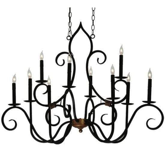 2nd Ave Lighting Chandeliers Black And Autumn Leaf / Glass Fabric Idalight Clifton Chandelier By 2nd Ave Lighting 132000