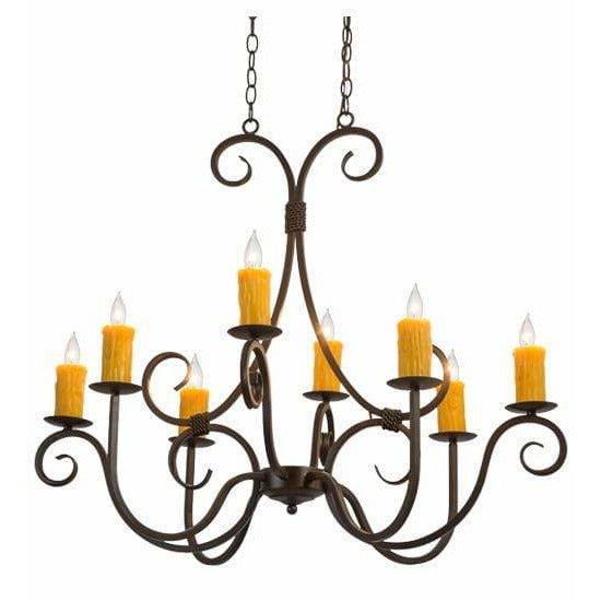 2nd Ave Lighting Chandeliers Cafe Noir / Glass Fabric Idalight Clifton Chandelier By 2nd Ave Lighting 171478