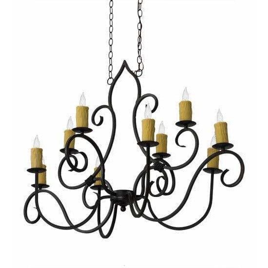 2nd Ave Lighting Chandeliers Timeless Bronze / Glass Fabric Idalight Clifton Chandelier By 2nd Ave Lighting 178811