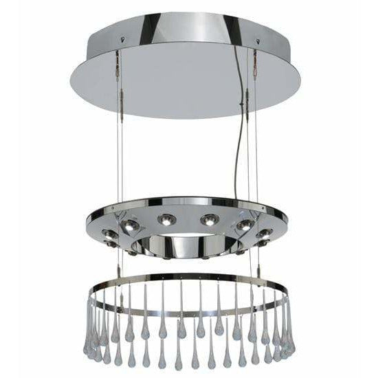 2nd Ave Lighting Pendants Mirror Aluminum / With Drop Crystals #11781 / Glass Fabric Idalight Close Encounters Pendant By 2nd Ave Lighting 151185