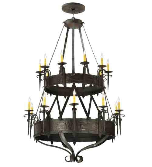 2nd Ave Lighting Chandeliers Costello Black / Glass Fabric Idalight Costello Chandelier By 2nd Ave Lighting 129518