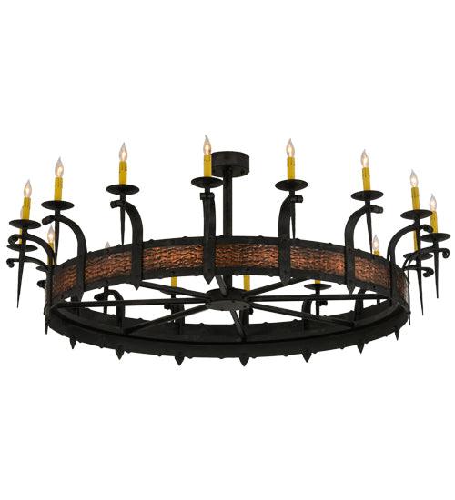 2nd Ave Lighting Chandeliers Costello Black / Glass Fabric Idalight Costello Chandelier By 2nd Ave Lighting 130021