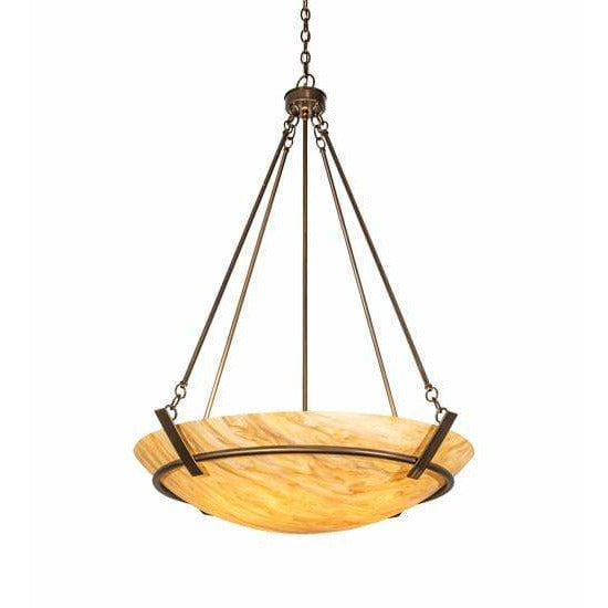 2nd Ave Lighting Inverted Pendants Antique Copper / Travertine Idalight / Acrylic Covina Inverted Pendant By 2nd Ave Lighting 213559