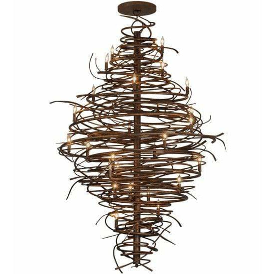 2nd Ave Lighting Chandeliers Antique Rust / Glass Fabric Idalight Cyclone Chandelier By 2nd Ave Lighting 115340