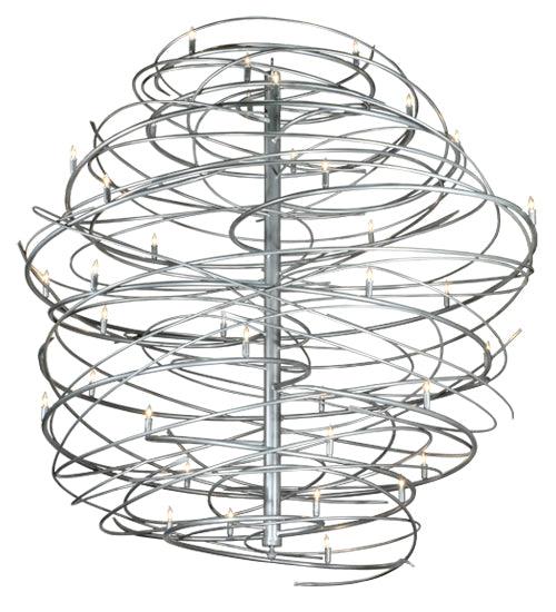 2nd Ave Lighting Chandeliers Pewter / Glass Fabric Idalight Cyclone Chandelier By 2nd Ave Lighting 134563