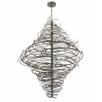 2nd Ave Lighting Chandeliers Cosmic Silver Vein / Glass Fabric Idalight Cyclone Chandelier By 2nd Ave Lighting 189763