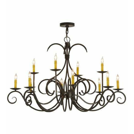 2nd Ave Lighting Chandeliers Timeless Bronze / Glass Fabric Idalight Cypress Chandelier By 2nd Ave Lighting 146968