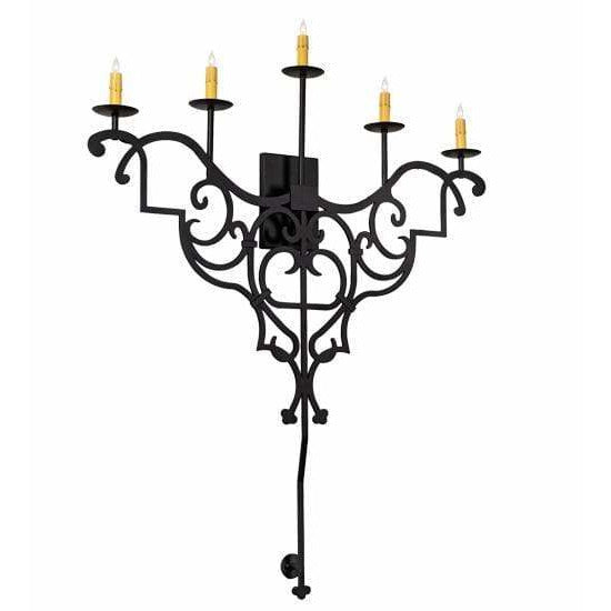 2nd Ave Lighting Four + Lights Old Wrought Iron Fleur de Lys Four Lights By 2nd Ave Lighting 216227