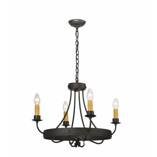 2nd Ave Lighting Chandeliers Wrought Iron / Glass Fabric Idalight Franciscan Chandelier By 2nd Ave Lighting 112632
