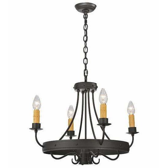 2nd Ave Lighting Chandeliers Wrought Iron / Glass Fabric Idalight Franciscan Chandelier By 2nd Ave Lighting 112633