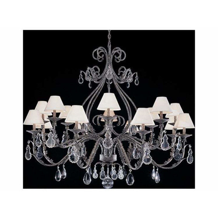2nd Ave Lighting Chandeliers Ash / White Textrene French Elegance Chandelier By 2nd Ave Lighting 120304