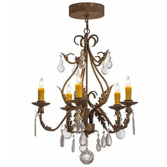 2nd Ave Lighting Chandeliers Pompeii Gold / Glass Fabric Idalight French Elegance Chandelier By 2nd Ave Lighting 159601