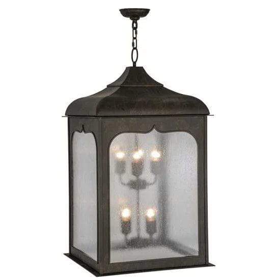 2nd Ave Lighting Pendants Clear Seedy Acrylic / Oil Rubbed Bronze / Glass Fabric Idalight Hankel Pendant By 2nd Ave Lighting 143049