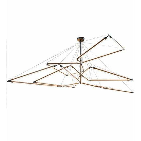 2nd Ave Lighting Chandeliers Antique Copper / Clear Frosted Acrylic / Glass Fabric Idalight Isotope Chandelier By 2nd Ave Lighting 174928