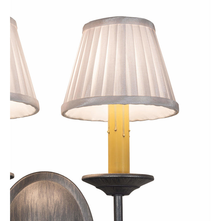 2nd Ave Lighting Two Lights Antique Iron Ore / Fabric Jenna Two Light By 2nd Ave Lighting 226109