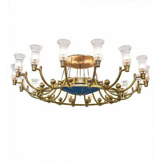 2nd Ave Lighting Chandeliers Brass/Black Hills Gold / Clear & Frosted/Custom Blue Idalight / Glass/Acrylic Kahe Chandelier By 2nd Ave Lighting 191799