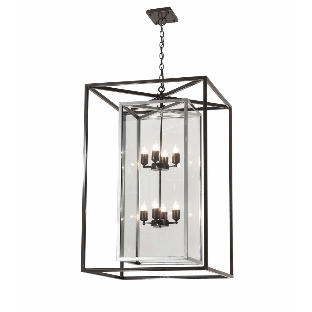 2nd Ave Lighting Pendants Timeless Bronze/Extreme Chrome/Phosphate And Prime / Clear Glass Kitzi Box Pendant By 2nd Ave Lighting 215083