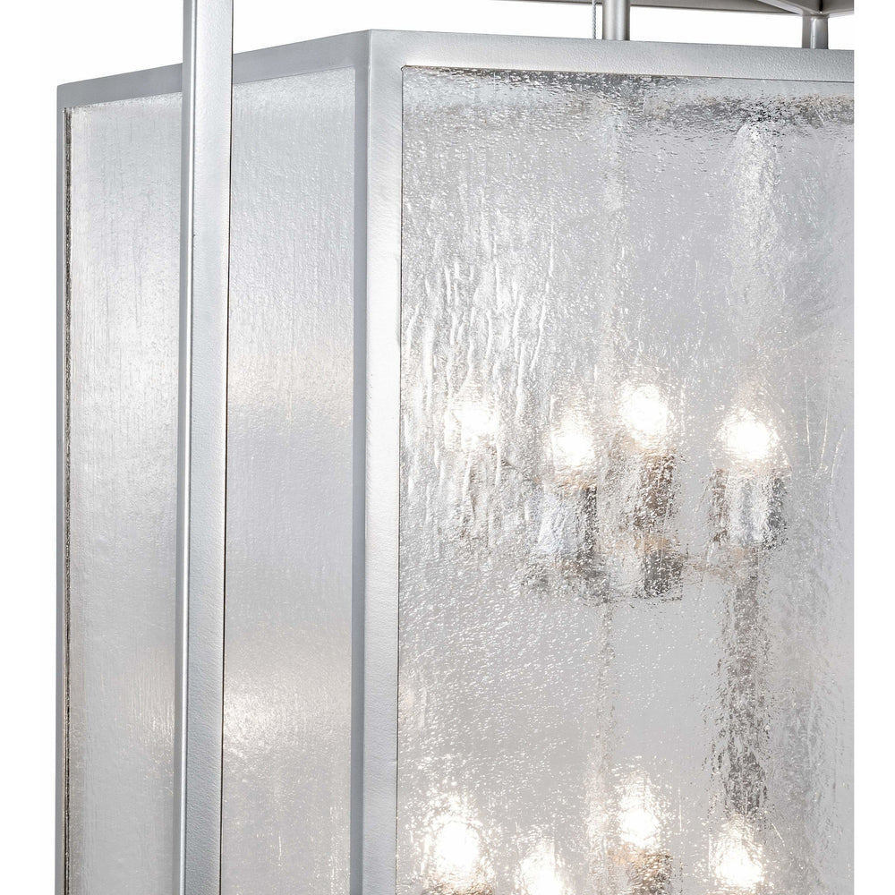 2nd Ave Lighting Pendants Nickel Powder Coat / Clear Seeded Glass / Glass Kitzi Box Pendant By 2nd Ave Lighting 226415