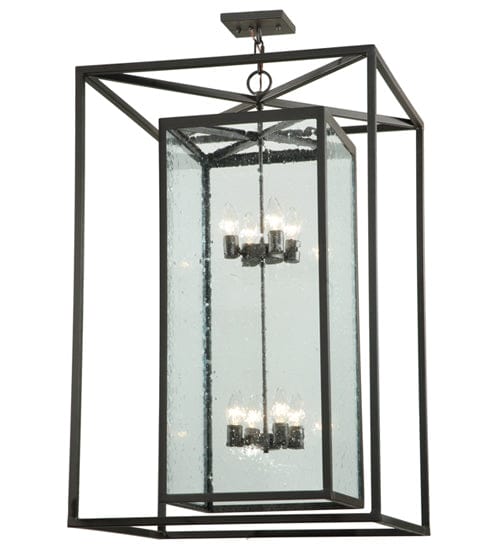 2nd Ave Lighting Pendants Oil Rubbed Bronze / Clear Seeded Glass / Glass Fabric Idalight Kitzi Pendant By 2nd Ave Lighting 134699