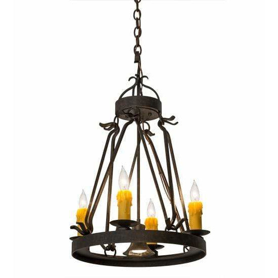 2nd Ave Lighting Chandeliers Chestnut / Glass Fabric Idalight Lakeshore Chandelier By 2nd Ave Lighting 171587