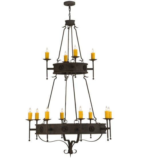2nd Ave Lighting Chandeliers Distressed Chestnut / Polyresin Lorenzo Chandelier By 2nd Ave Lighting 145419