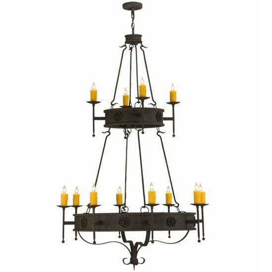 2nd Ave Lighting Chandeliers Distressed Chestnut / Polyresin Lorenzo Chandelier By 2nd Ave Lighting 145419