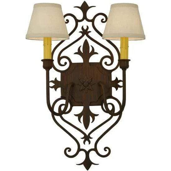 2nd Ave Lighting Two Lights Rustic Iron / Polyresin Louisa Two Light By 2nd Ave Lighting 134881