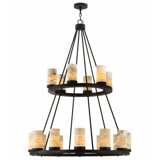 2nd Ave Lighting Chandeliers Chestnut / Jadestone / Glass Fabric Idalight Loxley Chandelier By 2nd Ave Lighting 140432