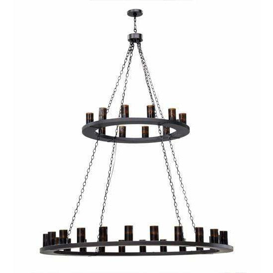 2nd Ave Lighting Chandeliers Mahogany Bronze / Glass Fabric Idalight Loxley Chandelier By 2nd Ave Lighting 151692