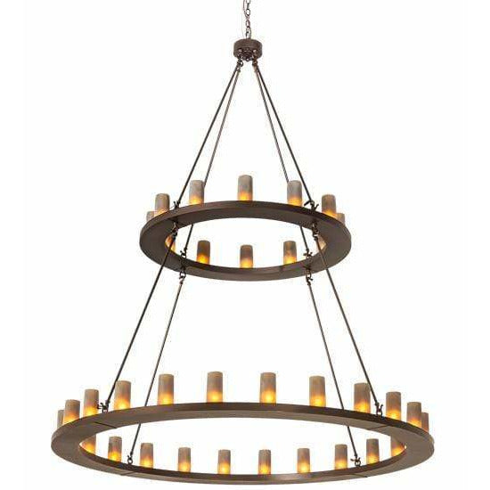 2nd Ave Lighting Chandeliers Mahogany Bronze / Frosted Amber Glass / Glass Loxley Chandelier By 2nd Ave Lighting 195244