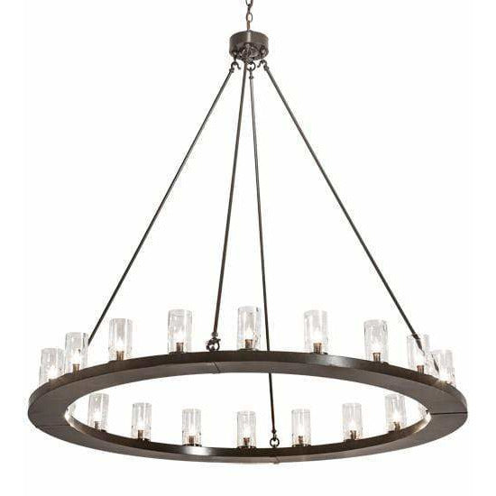 2nd Ave Lighting Chandeliers Timeless .Bronze / Clear Glass / Glass Loxley Chandelier By 2nd Ave Lighting 212201