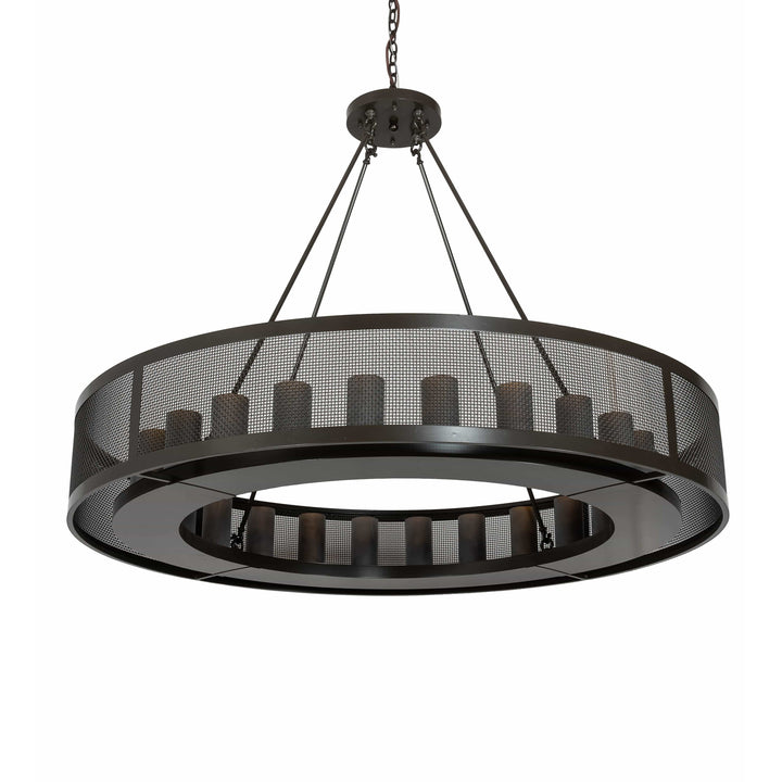 2nd Ave Lighting Chandeliers Timeless Bronze / Amber Frosted Glass / Glass Loxley Chandelier By 2nd Ave Lighting 220900